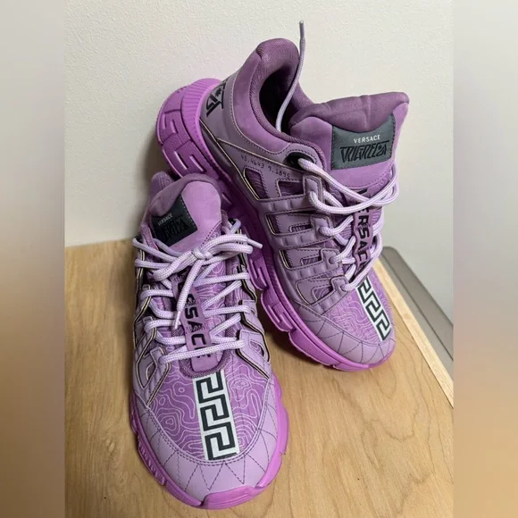 Versace Shoes Versace Trigreca Sneakers In Purple Poshmark